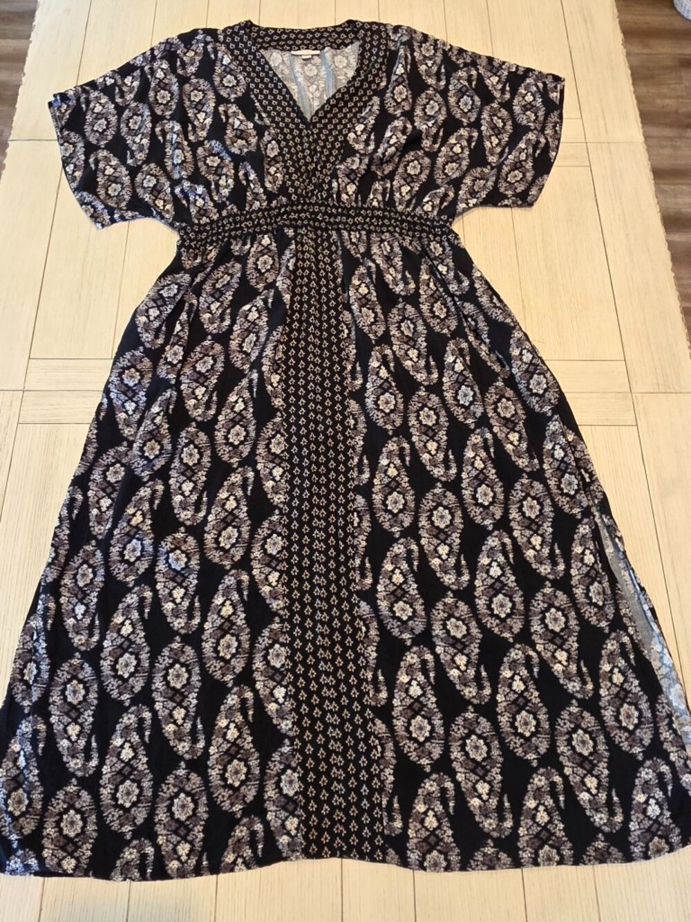 Knox Rose Boho Print Flowy Maxi Dress | XXL